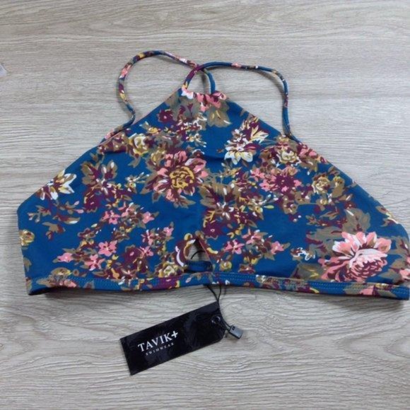 Tavik Rylan Halter Terrace Floral Swim Top - Picture 1 of 4